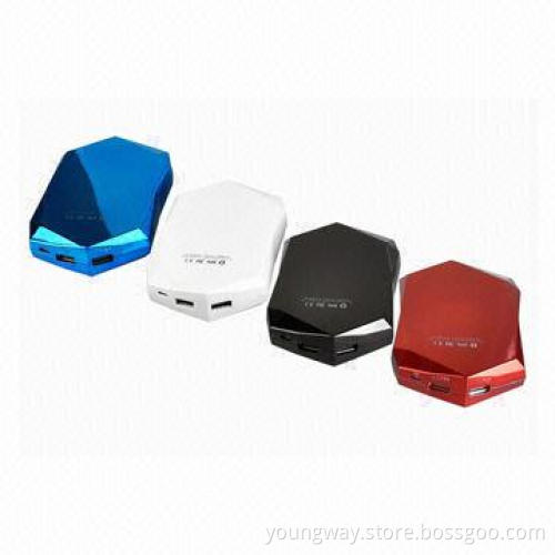 Power Banks for Mobile Phone, Samsung Batteries with 10,400mAh Capacity, 5V DC, 1A Input